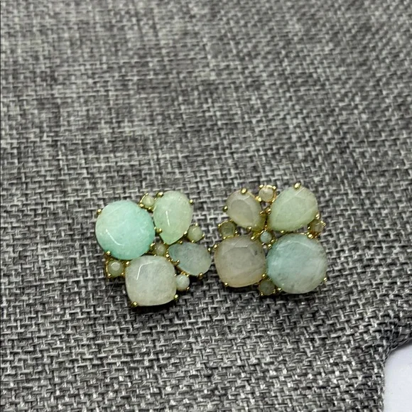 Kate Spade Green Gemstone Cluster Earrings - Picture 5 of 9